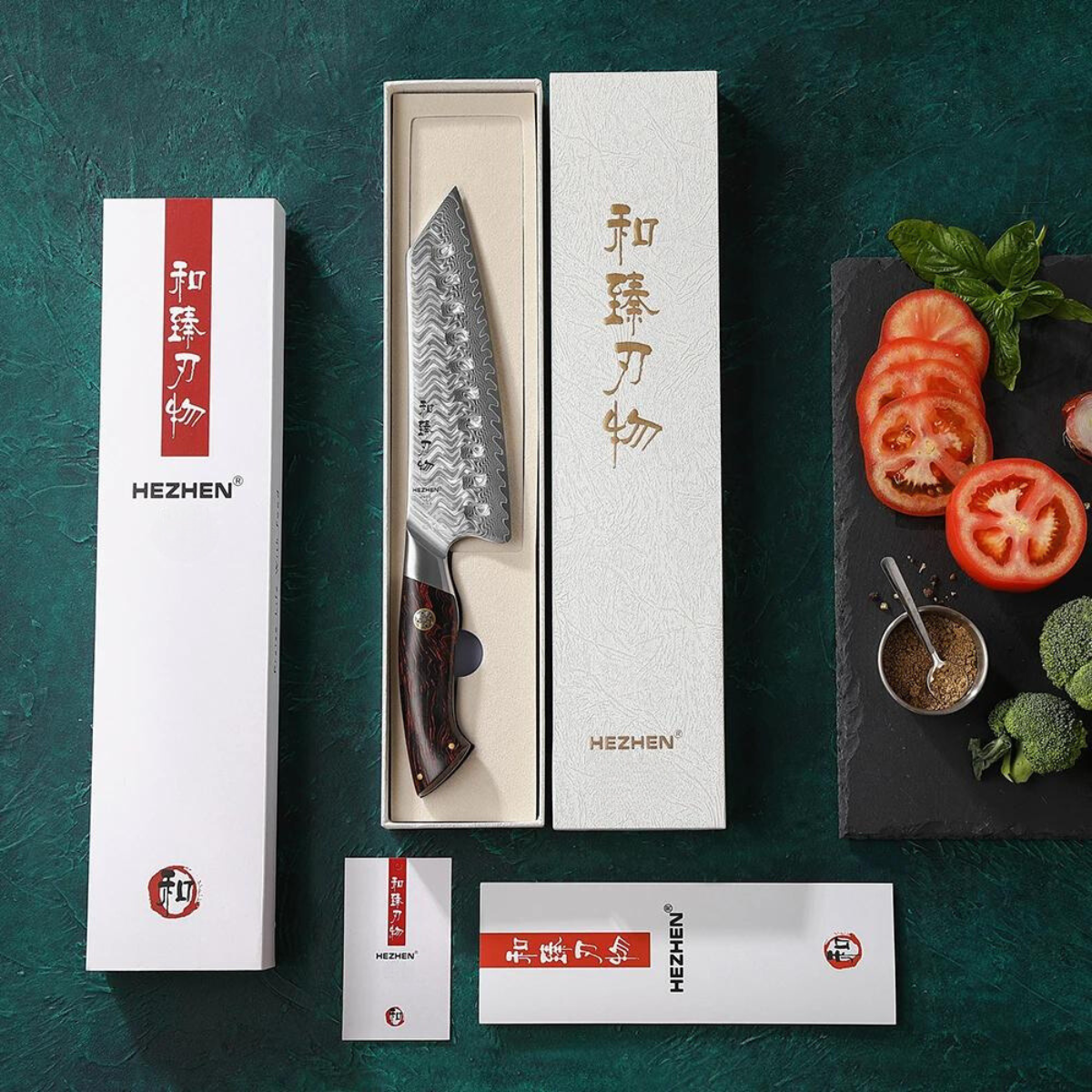 7-Inch Premium Damascus Steel Santoku Knife – 73-Layer Powder Steel Core