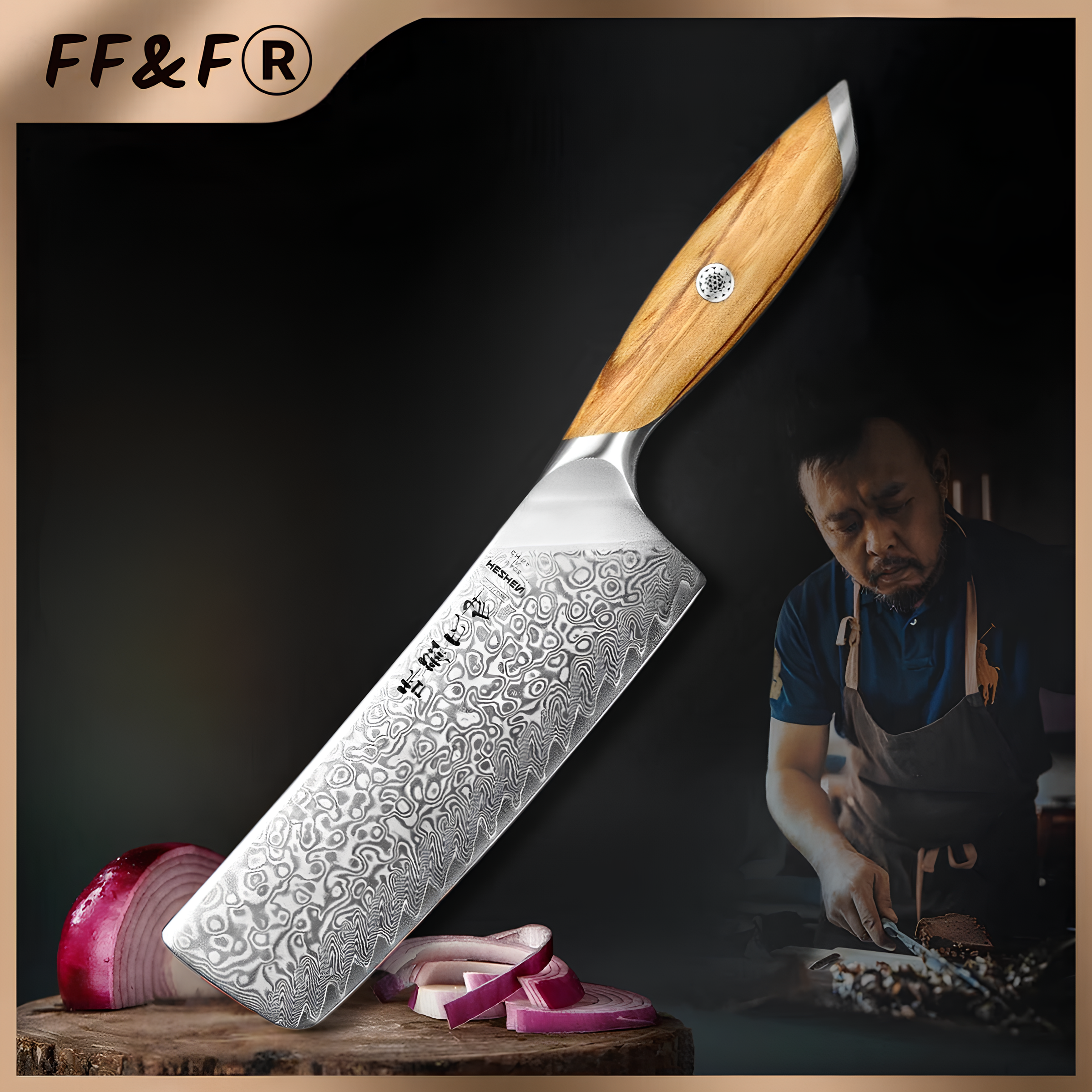 7-Inch Damascus Steel Nakiri Knife – 73-Layer Powder Steel Core