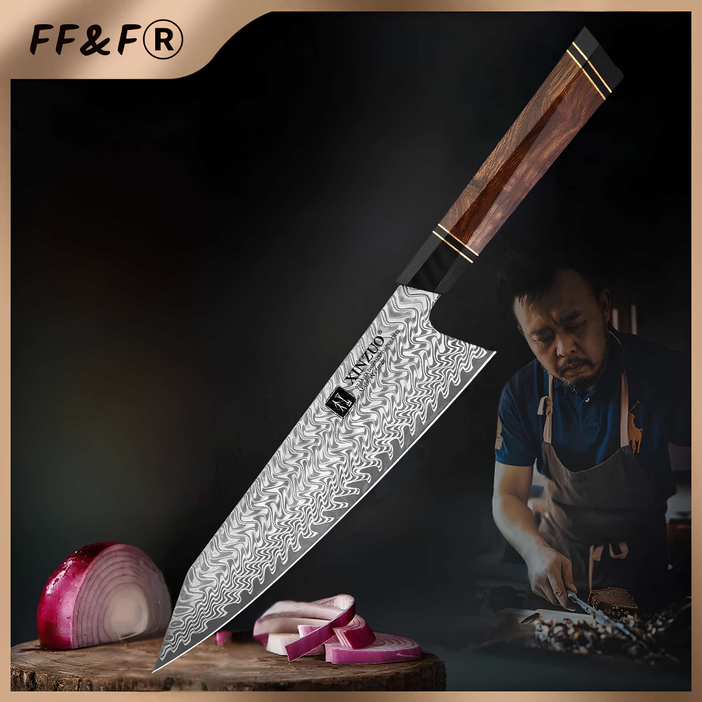 8.5" Chef Knife – 67-Layer 10Cr15CoMoV Damascus Steel