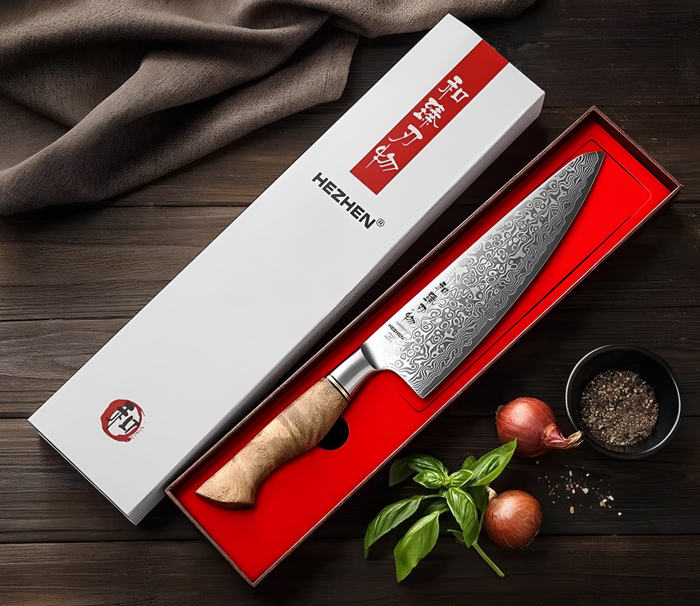 Professional 8.3" Chef Knife – 67-Layer Damascus Steel, 10Cr15CoMoV Core, Sycamore Wood Handle