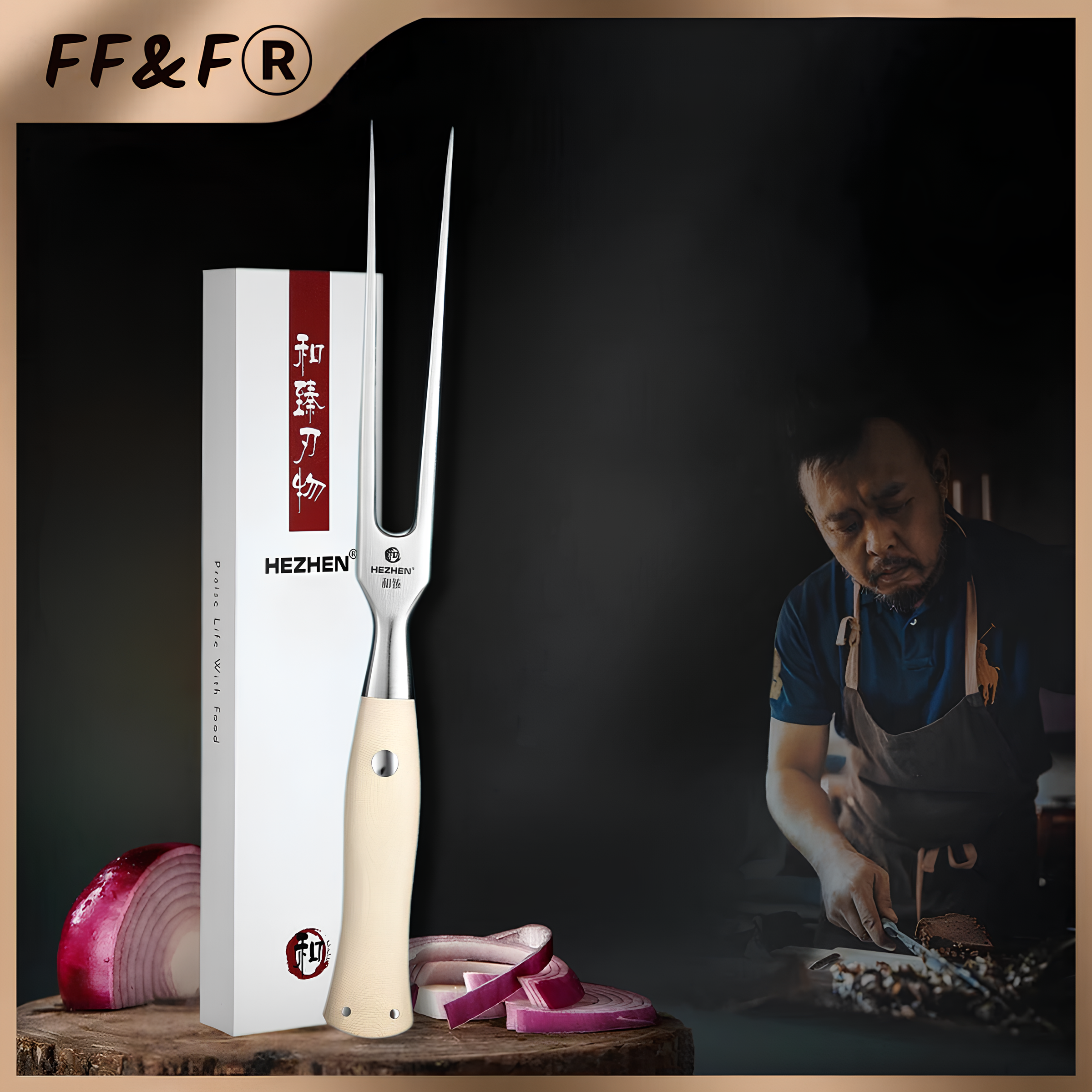 Garfo para Churrasco em Aço Inoxidável 340