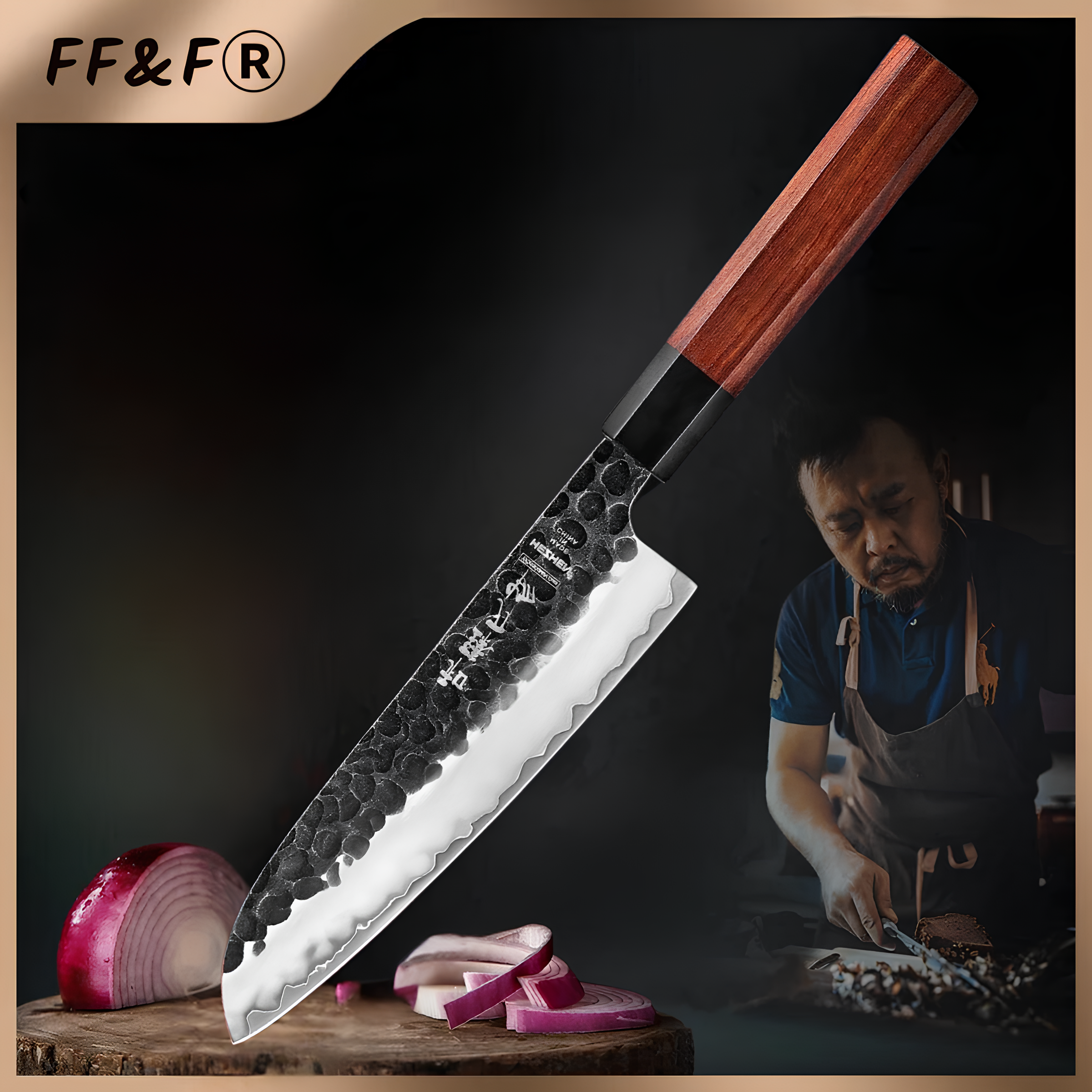 7-Inch Premium Santoku Knife – Triple-Layer Steel