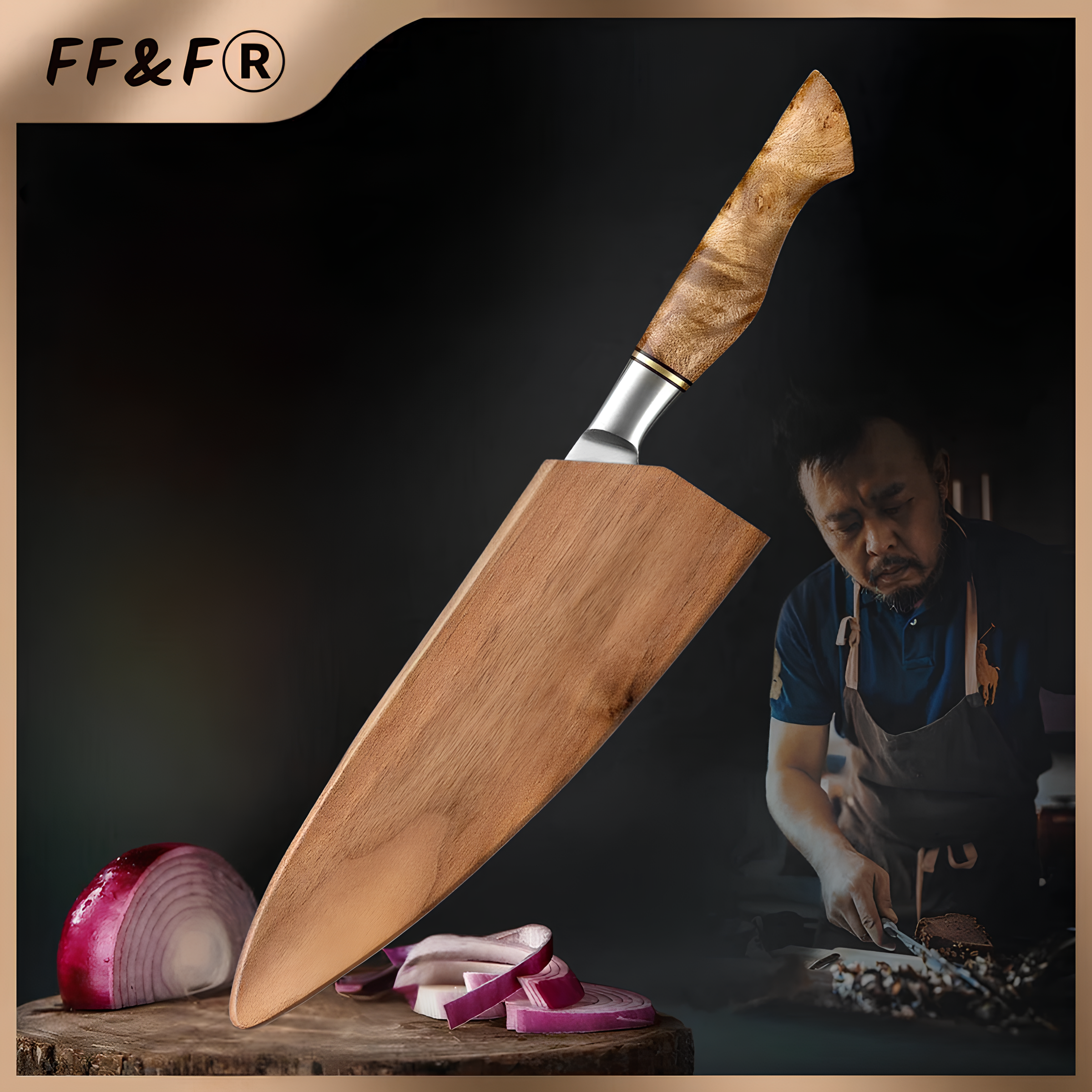 Professional 8.3" Chef Knife – 67-Layer Damascus Steel, 10Cr15CoMoV Core, Sycamore Wood Handle