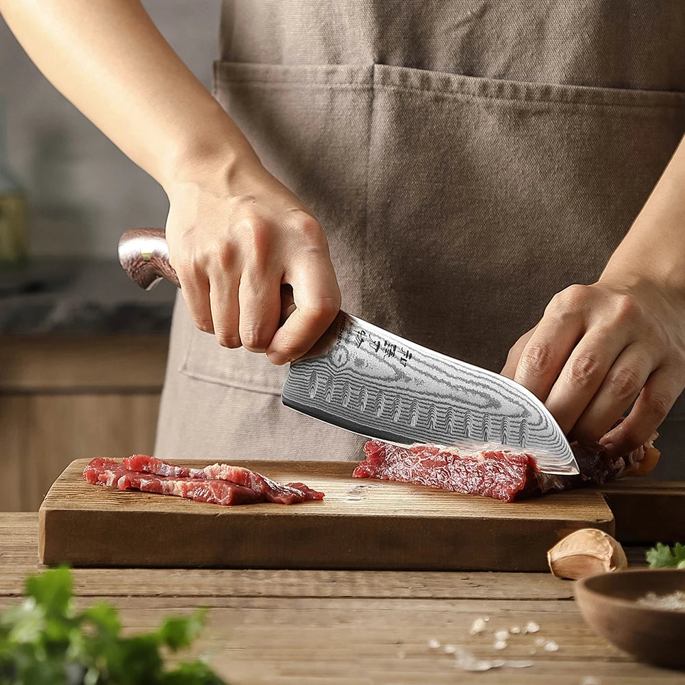 Faca Santoku Série Supreme em Aço Damasco de 67 Camadas