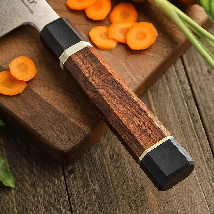 Faca Nakiri, Faca Cutelo, Facas de Aço Damasco, Cutelo, Faca de Aço Damasco, Faca em Aço Damasco, Facas Xinzuo, Faca Xinzuo.