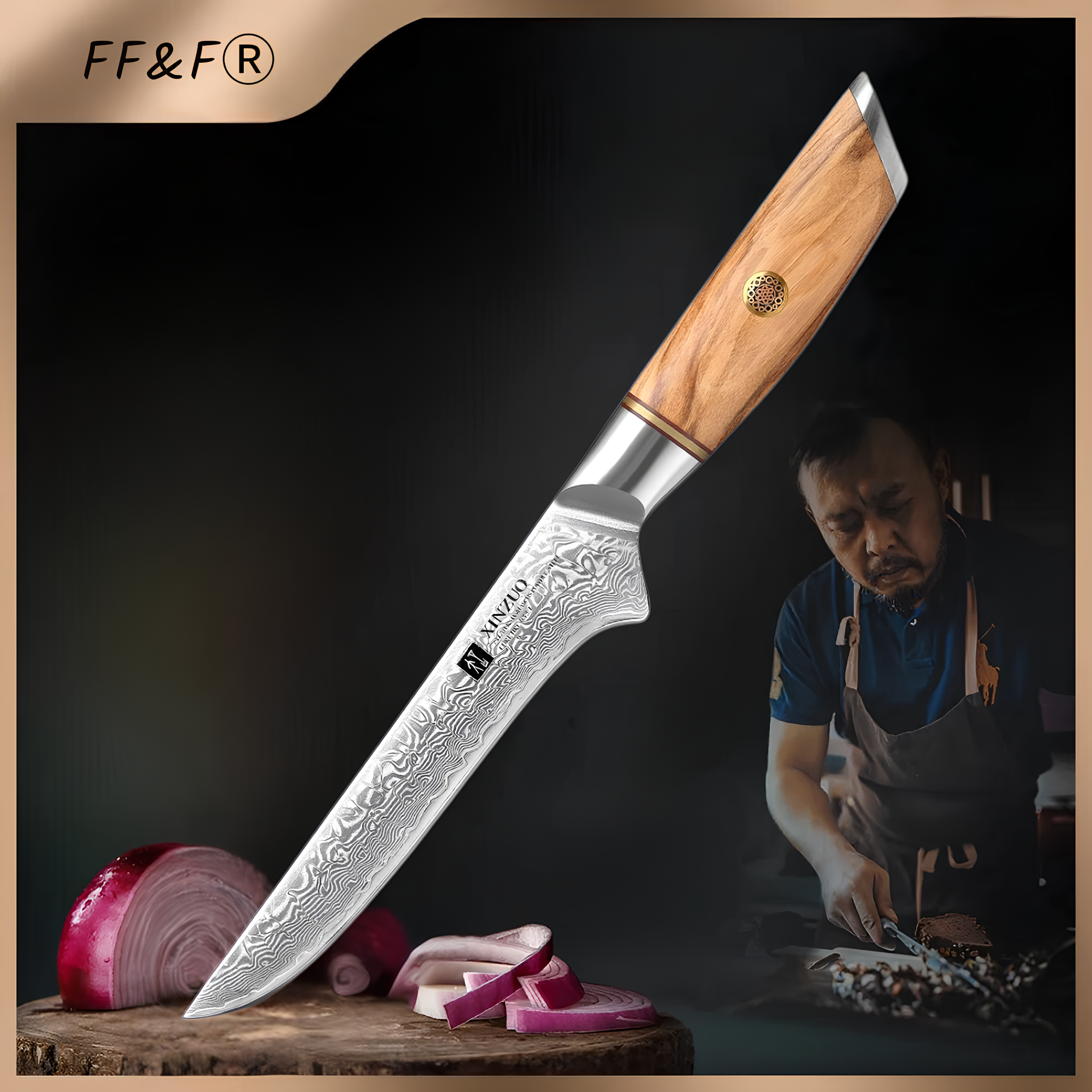 6-Inch Damascus Steel Boning Knife – 73-Layer Premium Filleting Blade