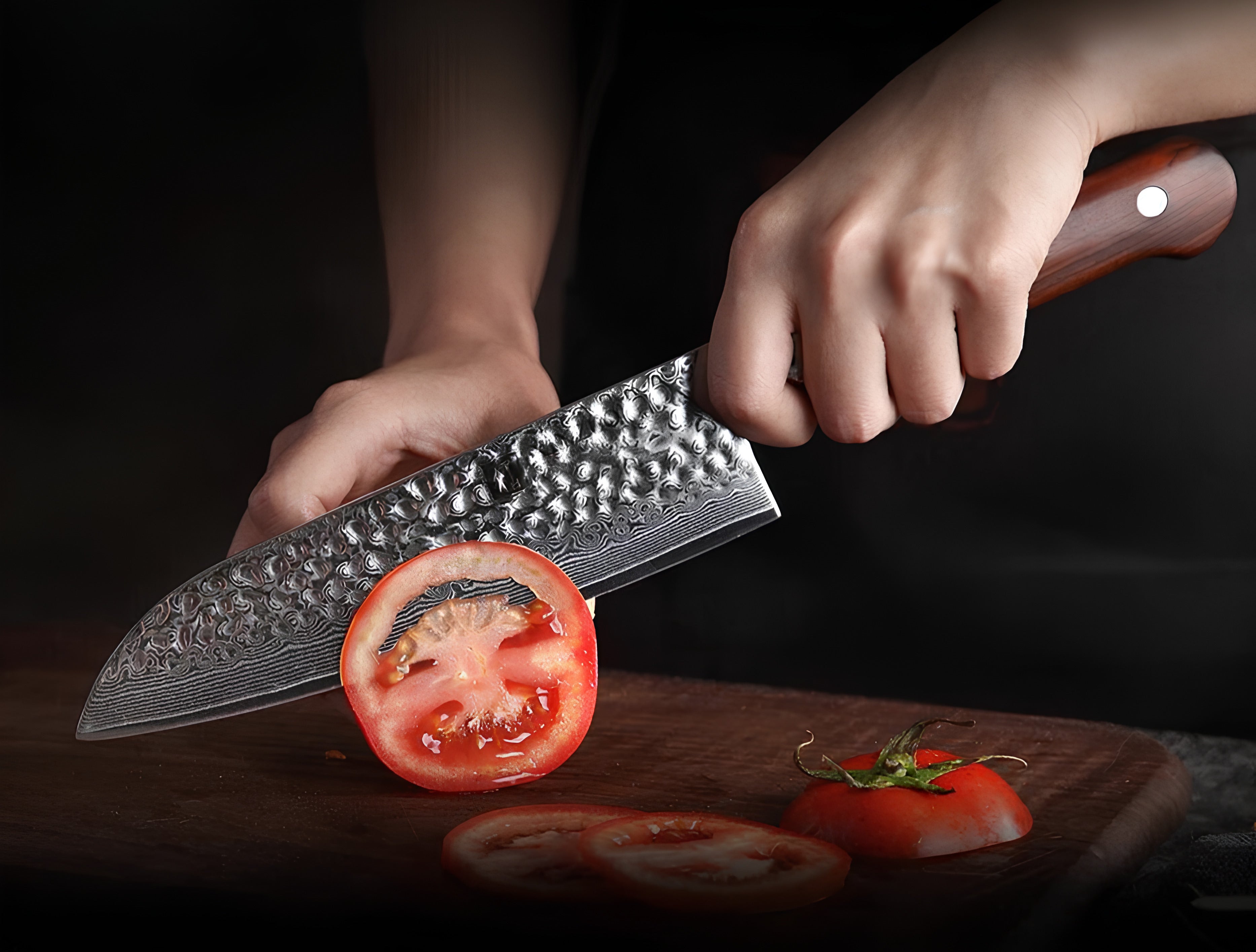7” Santoku knife in Damascus steel